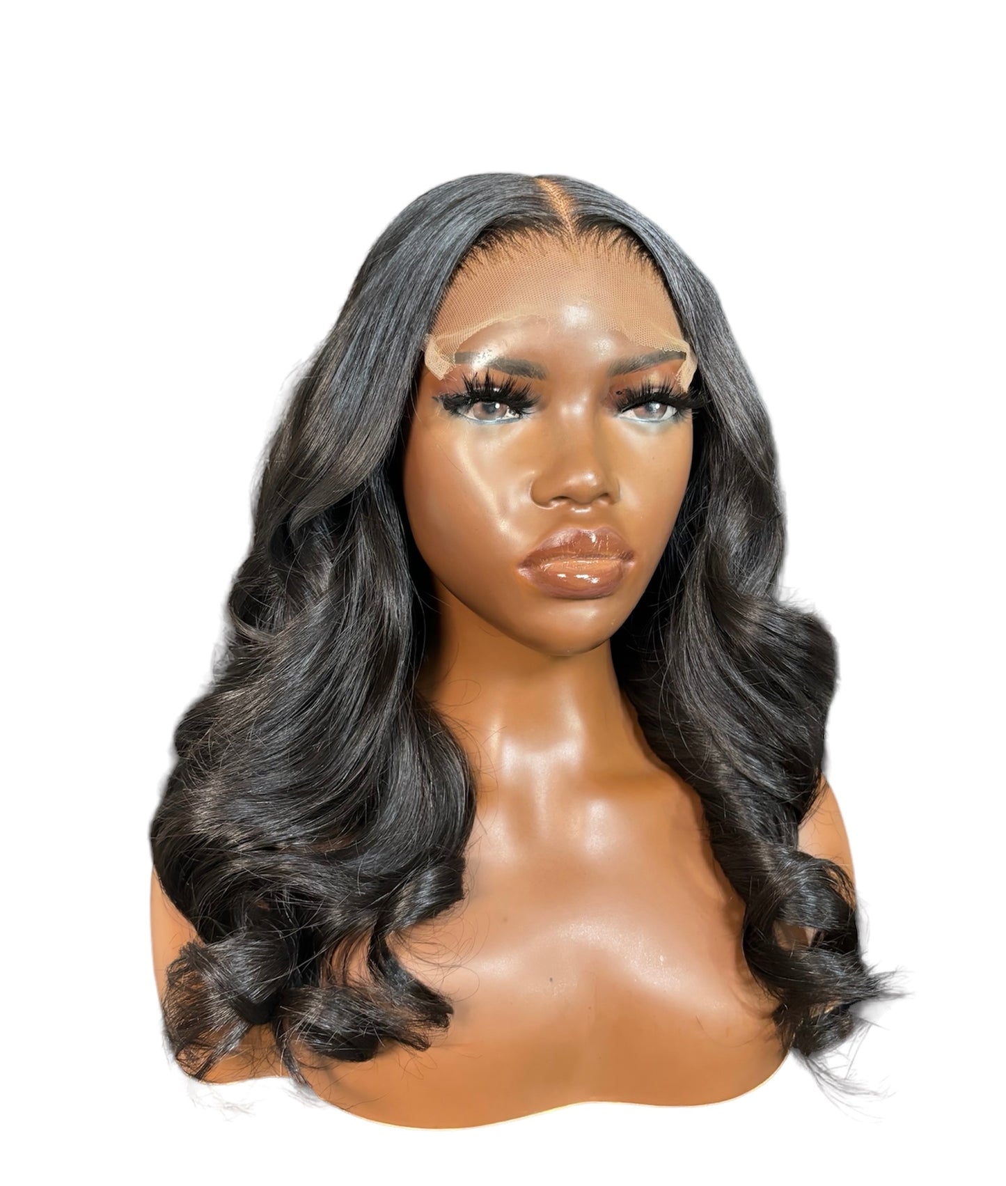 Natural Black "Sanaa" Curled Wig